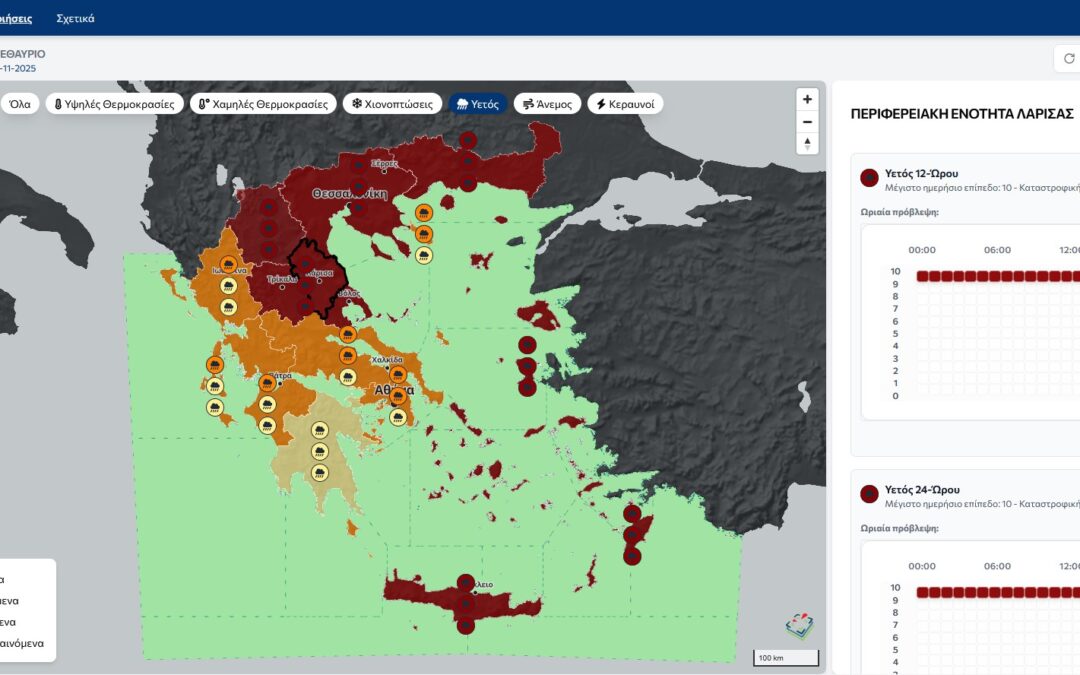COMPLETION OF THE PROJECT “EXTENSION OF THE AUTOMATIC METEOROLOGICAL WARNING APPLICATION OF THE HELLENIC NATIONAL METEOROLOGICAL SERVICE